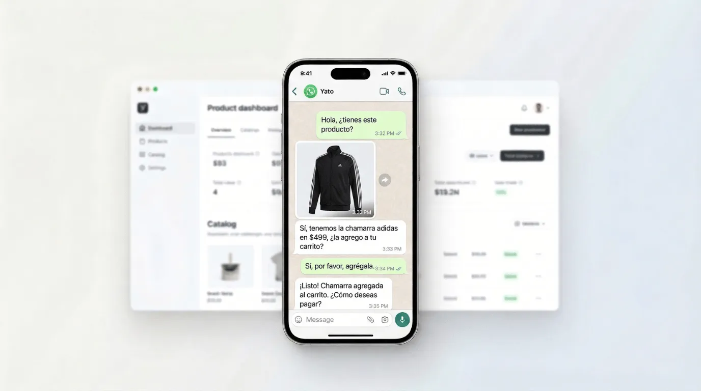 Demo de Yato vendiendo por WhatsApp en una conversación real