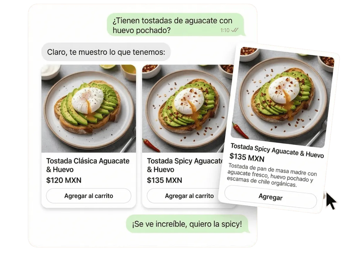 Respuestas automáticas con fotos de productos en WhatsApp